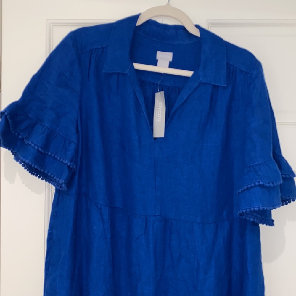 NWT Chico’s Blue Maxi Dress